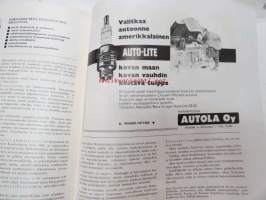 Suomen autolehti 1961 nr 9, sis. mm. seur. artikkelit / kuvat / mainokset; Kansikuva Simca Ariane - Miss Maailma Marita Lindahl, Näin USA:ssa, 2-pyöräinen Ford