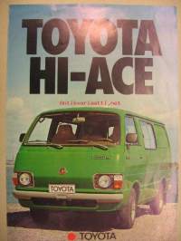 Toyota Hi-Ace 1978 -myyntiesite