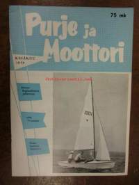 Purje ja Moottori 1959 / 6  kesäkuu, Uudenkaupungin Pursiseura 75 vuotias, Violet - kuuluisa kutonen, Hornet - englantilainen pikkuvene, Wärtsilä-yhtymä O/Y