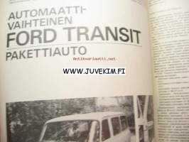 Auto ja Liikenne 1968 nr 12, Ajaako automatkailu päin mäntyä?, Auton käyttöverotus, Ruoste raiskaa, Ford Transit automaatti esittely, Volkswagen 411 "jättiläiskupla"