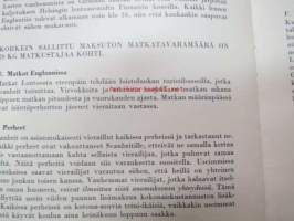 Englantiin kesällä 1963 Scanbritin kautta / kielenopiskelumatkoja perhemajoituksella -myyntiesite