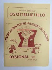 TLKS:n (Turun Lääketieteen Kandidaattiseuran, Turku) jäsenten osoiteluettelo 195?