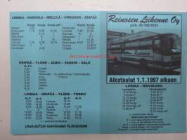 Reinosen Liikenne Oy aikataulut 1.1.1997 alkaen -linja-auto aikataulu