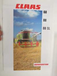 Claas Dominator 68, 88, 88 SL leikkuupuimuri -myyntiesite