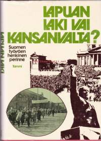 Lapuan laki vai kansanvalta? 1981.Työväen muistitietotoimikunnan keruutyön tuloksena syntyneen julkaisusarjan kuudes teos käsittelee itsenäisen Suomen