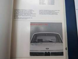 BMW 1500 lisävaruste- / optioluettelo