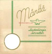 Mänttä Lautasliinoja  -  tuote-etiketti