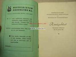 Varsinais-Suomen Nuorisoseurain Keskusseuran ja Nousiaisten Nuorisoseuran Kesäjuhlat Nousiaisissa 1939 Juhlaopas