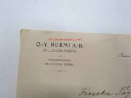 Oy Nurmi Ab Cellulosa-Fabrik, Nurmi 18.5.1910 -asiakirja