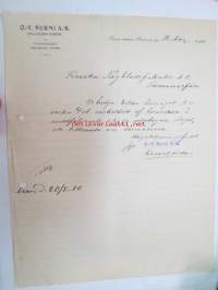 Oy Nurmi Ab Cellulosa-Fabrik, Nurmi 18.5.1910 -asiakirja
