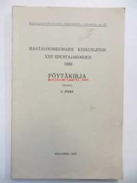 Maatalousseurojen Keskusliiton XXII edustajakokous 1939-Pöytäkirja