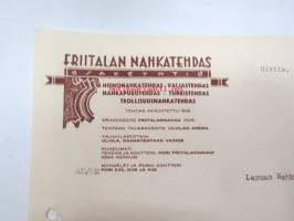 Friitalan Nahkatehdas Oy, Ulvila, 9.7.1944 -asiakirja