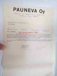 Pauneva Oy, Helsinki, 3.2.1948 -asiakirja