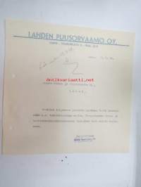 Lahden Puusorvaamo Oy, Lahti, 7.4.1948 -asiakirja