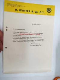 D. Winter &amp; Co Oy, Epilä, 10.6.1953 -asiakirja