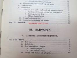 Vapenlära af krigsundervisningskommissionen fastställd såsom lärobok vid kungl. Krigsskolan -aseoppikirja