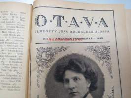 Otava - kuvallinen kuukauslehti 1920 -sidottu vuosikerta, sisältää runsaasti mielenkiintoisia artikkeleitä eri aihepiireistä mm. Arvo Ylppä - Suloliikkeistä