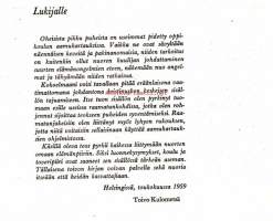 Aamupuheita koulussa, 1960. Oppikoulujen aamuhartauksia.