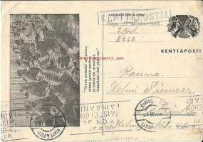 Ainoa anteeksántamus ... ...   - kenttäpostikortti kulkenut 1941
