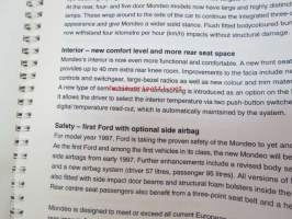 Ford Mondeo pressikansio, sisältää esittelyn uudesta mallista, diakuvia, 4 kpl pressikuvia, CD-levyn ja levykkeen