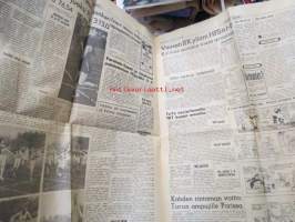 Uusi Aura 6.10.1958 -sanomalehti, &quot;Säiliölaiva TUPAVUORI räjähti ja upposi - Järkyttävä onnettomuus Naantalissa&quot;