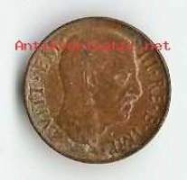 Italia 5 c 1938  -  kolikko