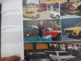 Aro-Yhtymä -company presentation book 1980 (car-import, Katepal), runsas kuvitus autoista