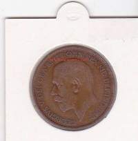 Iso-Britannia:  Great Britain one penny 1916 George V. 1 pennin kolikko.