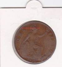 Iso-Britannia:  Great Britain one penny 1920 George V. 1 pennin kolikko.