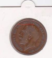Iso-Britannia:  Great Britain one penny 1920 George V. 1 pennin kolikko.