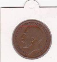 Iso-Britannia:  Great Britain one penny 1920 George V. 1 pennin kolikko.