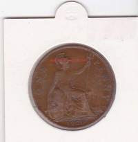 Iso-Britannia:  Great Britain one penny 1920 George V. 1 pennin kolikko.