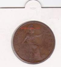 Iso-Britannia:  Great Britain one penny 1921 George V. 1 pennin kolikko.
