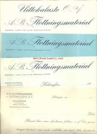 Uittokaluste Oy / Flottningsmaterial Ab   - blanco firmalomake   5 kpl