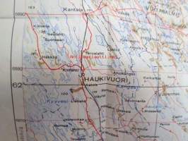 Varkasu - Yleiskartan suurennos 1958 painoksesta - Harjoituskartta Ristiina 1 : 200 000 TopK (Topografikunta?) Rot. 10.58 -kartta