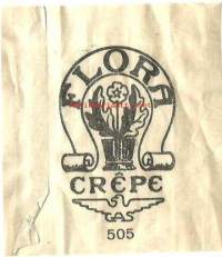 Flora Crepe GAS 505 - Kreppipaprin tuote-etiketti