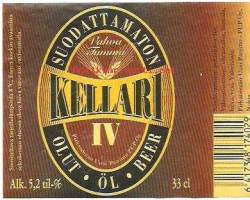 Kellari IV olut - olutetiketti