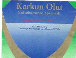 Karkun Olut  Kultahammas Spesialist - olutetiketti