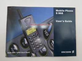 Ericsson S 868 GSM 900 / 1800 Dual band Mobile Phone User´s guide -matkapuhelimen käyttöohjekirja