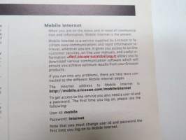 Ericsson S 868 GSM 900 / 1800 Dual band Mobile Phone User´s guide -matkapuhelimen käyttöohjekirja