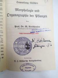 Morphologie und Organgraphie der Pflanzen (Sammlung Göschen)