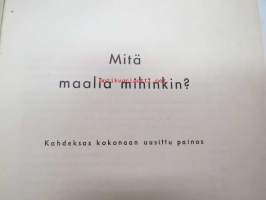 Mitä maalia mihinkin? - Tikkurilan Väritehtaat Oy perusteellinen opas maalien, lakkojen ym. pintakäsittelyaineiden käyttöön, kirjoittajana mm. Yki Nummi