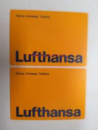 Lufthansa -matkalaukkutarra 2 kpl