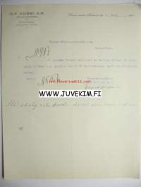 O.-Y. Nurmi A.-B. Nurmi 9.9.1920 -asiakirja