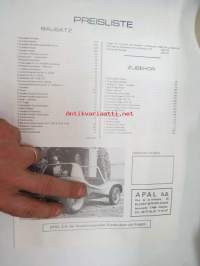 APAL Jet - auton rakennussarja -myyntiesite