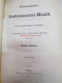 Formenlehre der Instrumental-Musik. Nach dem Systeme Schnyder´s von Wartensee zum Gebrauche f¨r Lehrer und Schüler