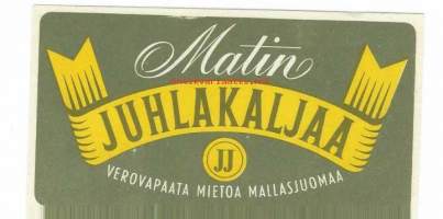 Matin Juhlakaljaa -  olutetiketti