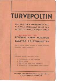 Turvepoltin - tuote-esite 1953