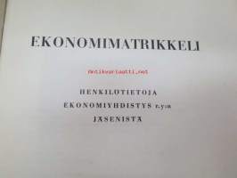 Ekonomimatrikkeli 1947 - Henkilötietoja Ekonomiyhdistys ry:n jäsenistä