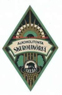 Alkoholitonta  Skuroliköriä -   juomaetiketti